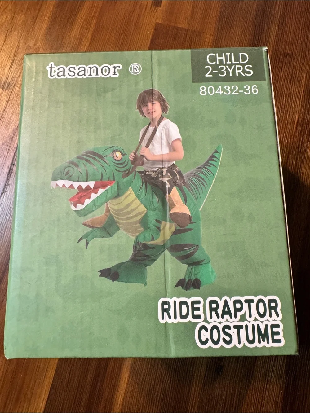 NWT - 🦖 Tasanor Inflatable Ride-On Raptor Dinosaur Costume – Child 2–3 Years